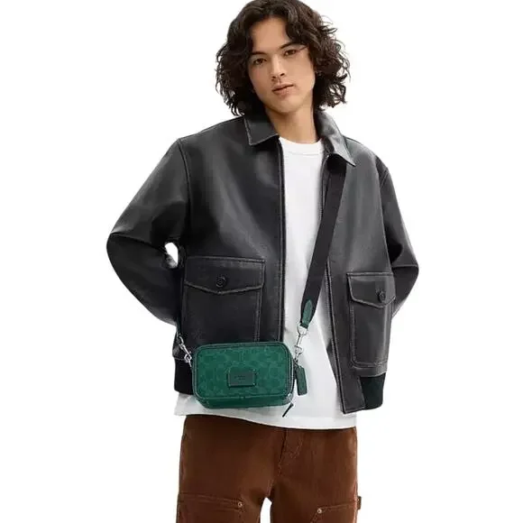 Coach Wyatt Crossbody Bag In Signature Canvas Sea Green NWT - Picture 2 of 4